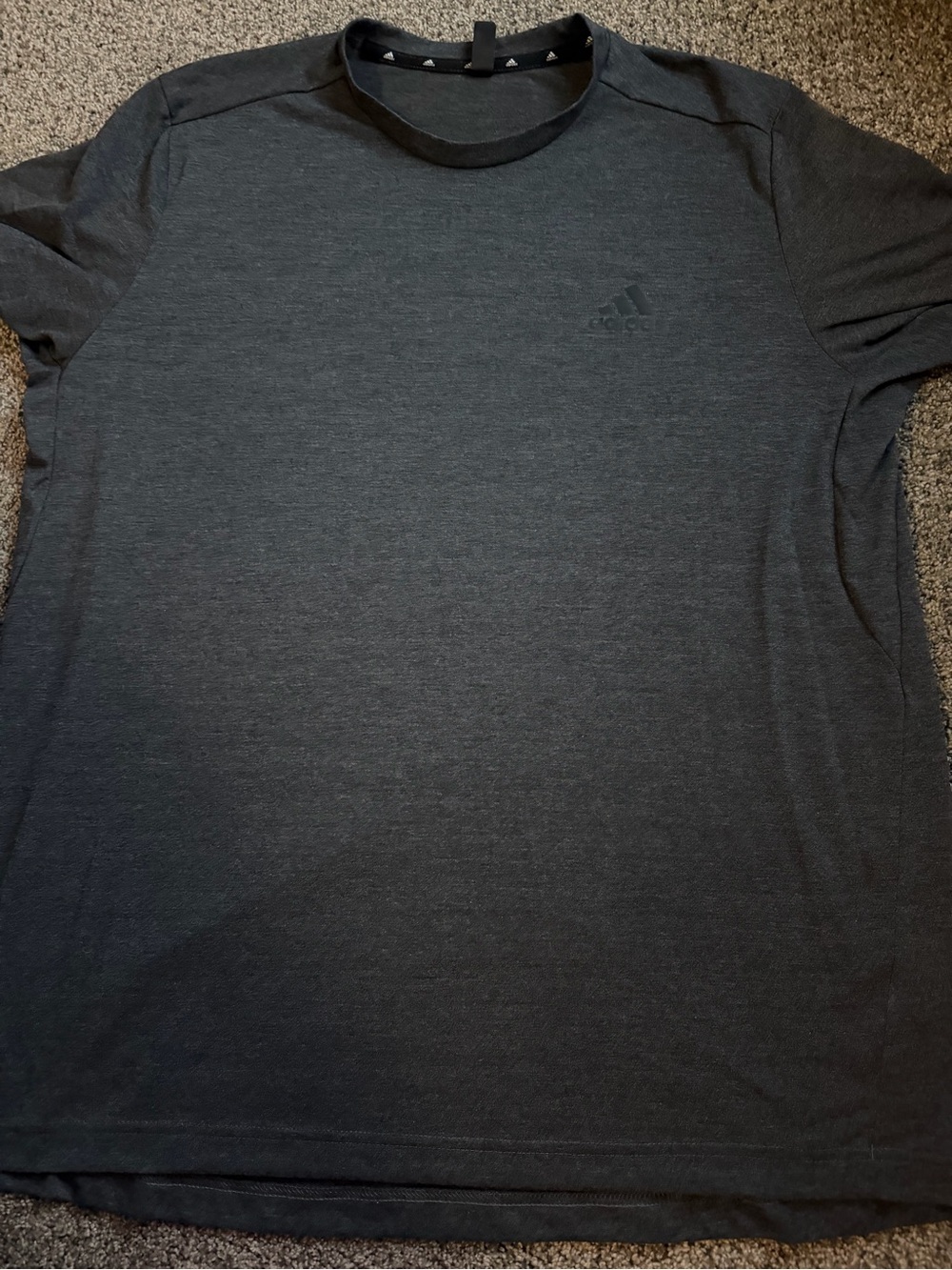 adidas Men's Dark Charcoal Short Sleeve Crew Tee